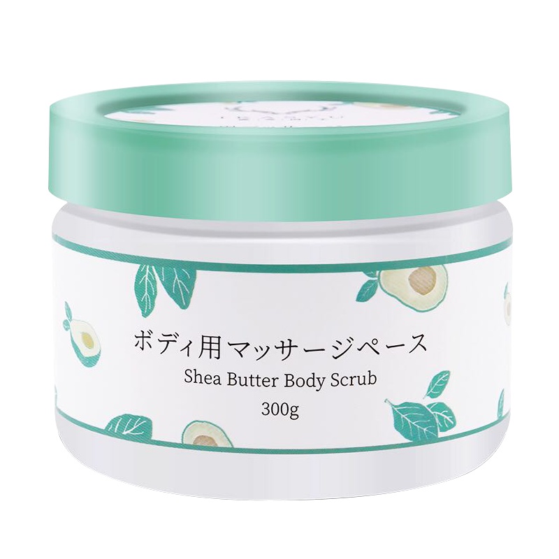 IKASYU/日本鹿秀因子 冰激凌身体磨砂膏300g 去角质去鸡皮按摩膏 男女通用 全身清洁提亮保湿 乳木果磨砂膏