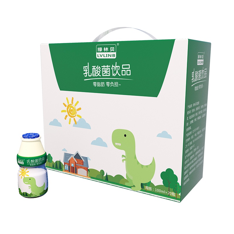 绿林贝 乳酸菌饮品 100ml*20瓶整箱 益生菌 儿童饮料