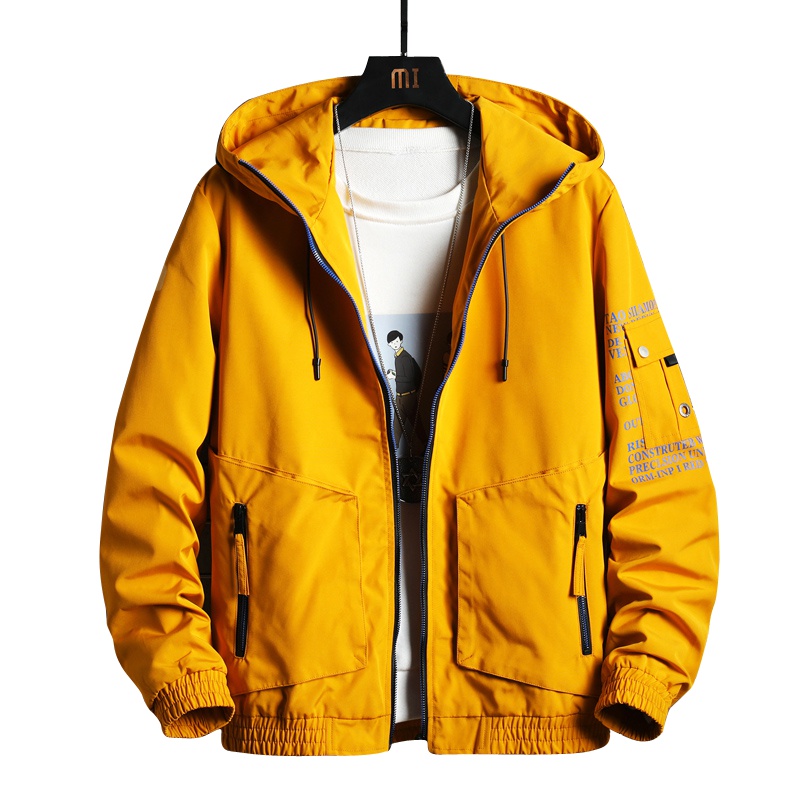 三弦(LA CORDE)连帽外套男士2019新款韩版潮流休闲流行春秋衣服春装工装男装夹克LA-MYJ015