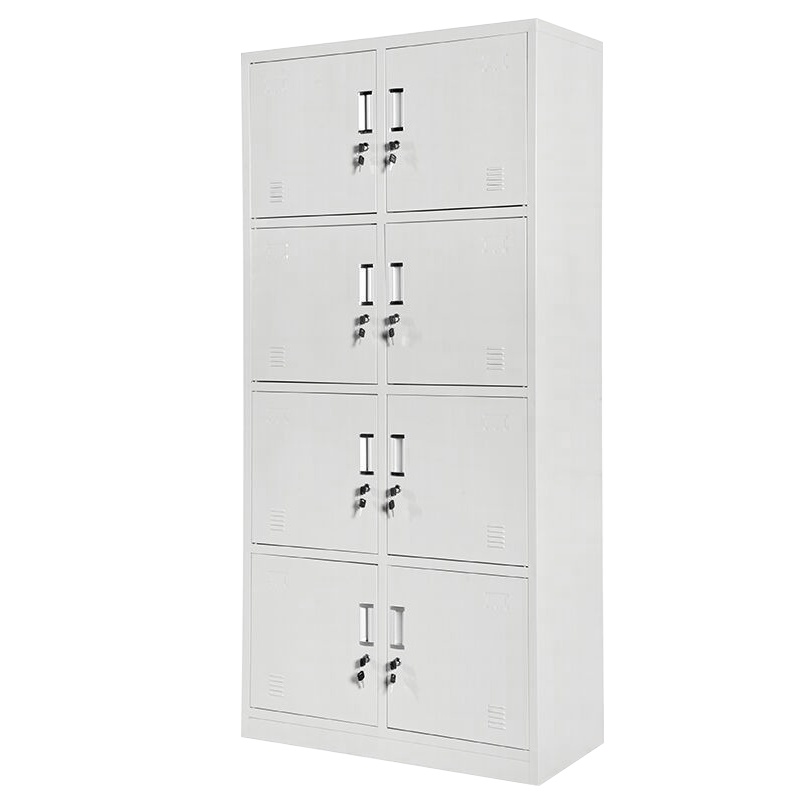 梦商 八门更衣柜 钢制更衣柜 铁皮衣柜 储物柜 1800*850*390mm 1个