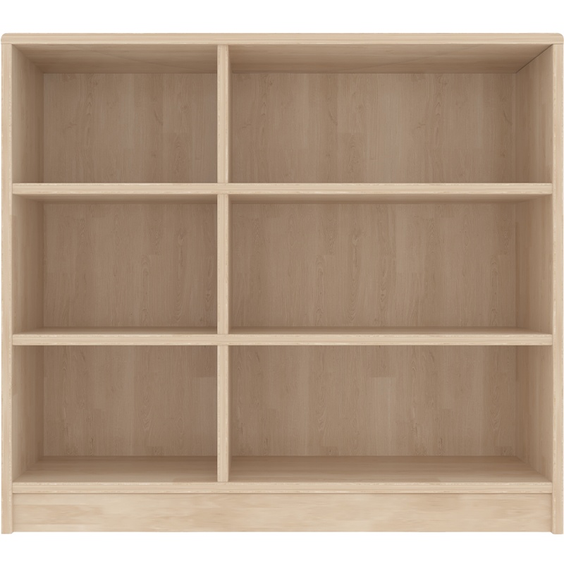 幼儿园橡木书架置物架实木落地儿童简约多层储物橱柜收纳六格小书柜