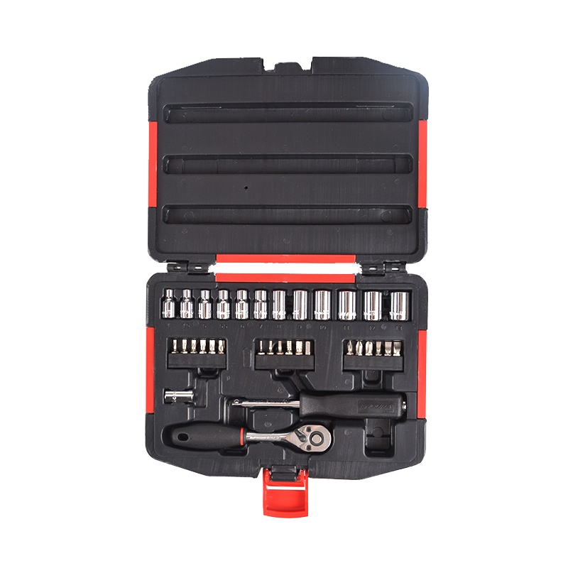 力易得 33件6.3mm系列套筒组套维修工具套装手动工具组套E1214