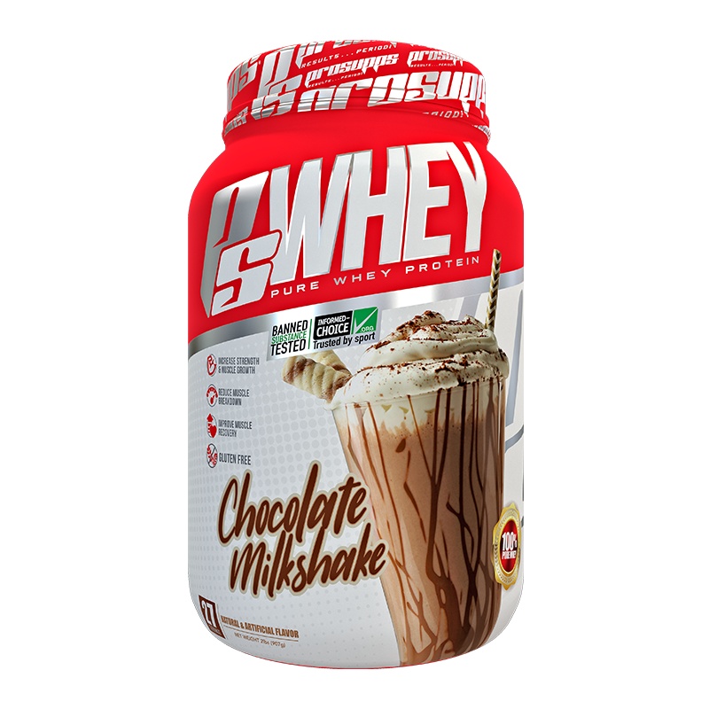 海德力ProSupps 纯享乳清蛋白粉2磅男女运动健肌塑形蛋白质粉 巧克力奶昔味