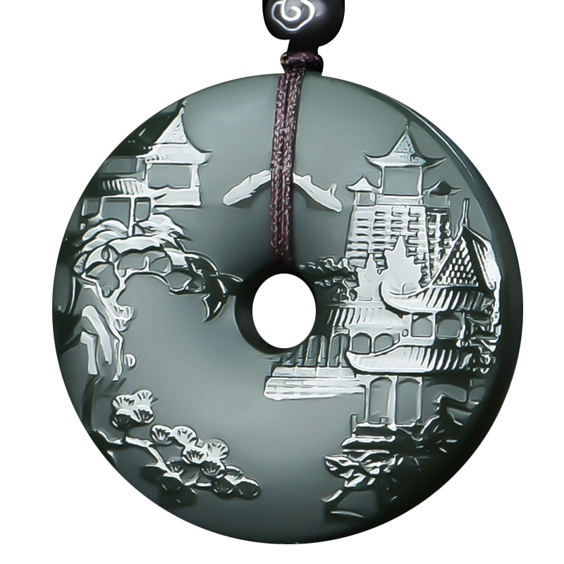 臻玉盈和田玉平安扣玉吊坠 男女士款玉坠玉石玉挂坠玉佩