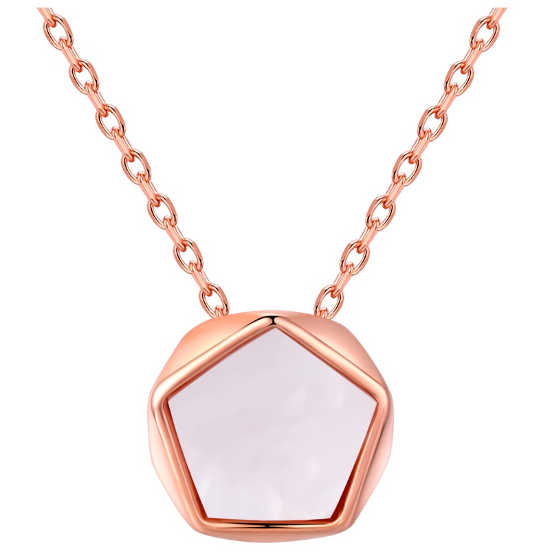 佰色传情贝壳项链女925纯银网红白贝母锁骨链小众设计贝母吊坠轻奢款送闺蜜 女友