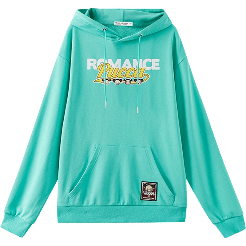 美特斯邦威PUCCA联名卫衣女连帽中国娃娃卡通嘻哈潮牌情侣卫衣-CC