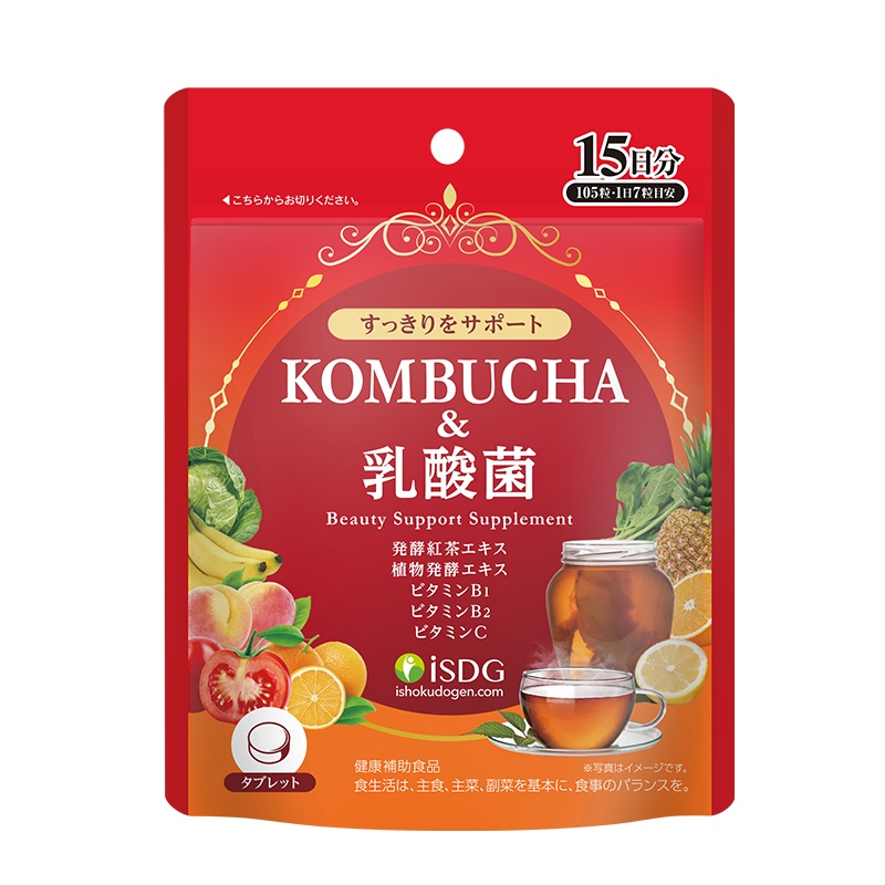 ISDG 康普茶&乳酸菌 三室营养补充剂 105片/袋