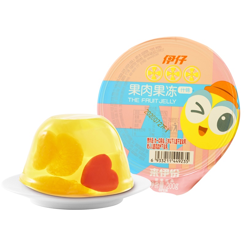来伊份果肉果冻200g水果冻果肉办公休闲零食小吃