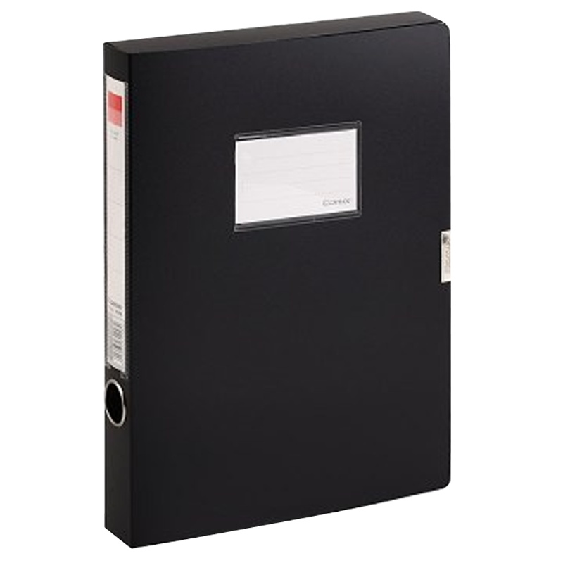 齐心 A1248-96 超省钱PP档案盒 A4 35MM(A1248大包装) 黑 48个/件 (单位:件)