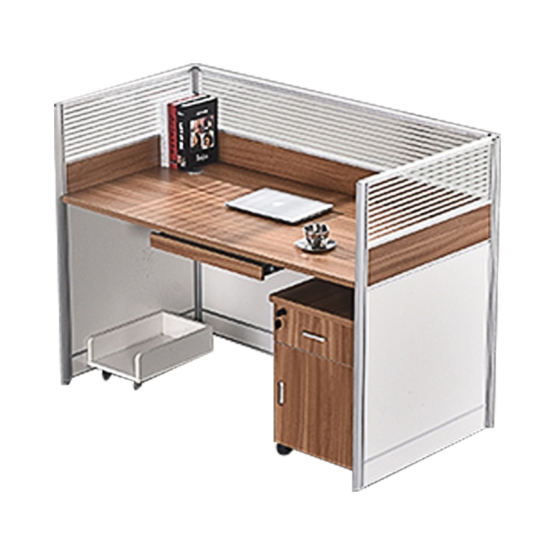 创世人 办公桌椅组合工位桌简约现代职员桌2/4/6/8人员工屏风卡座办公家具