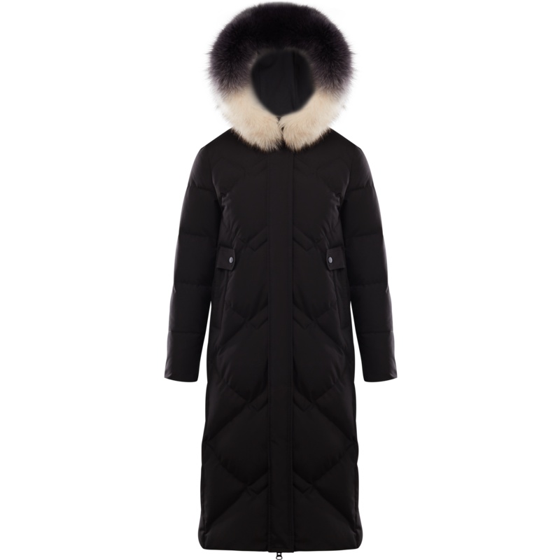 波司登2020女士中长款狐狸毛领保暖羽绒服B00145176