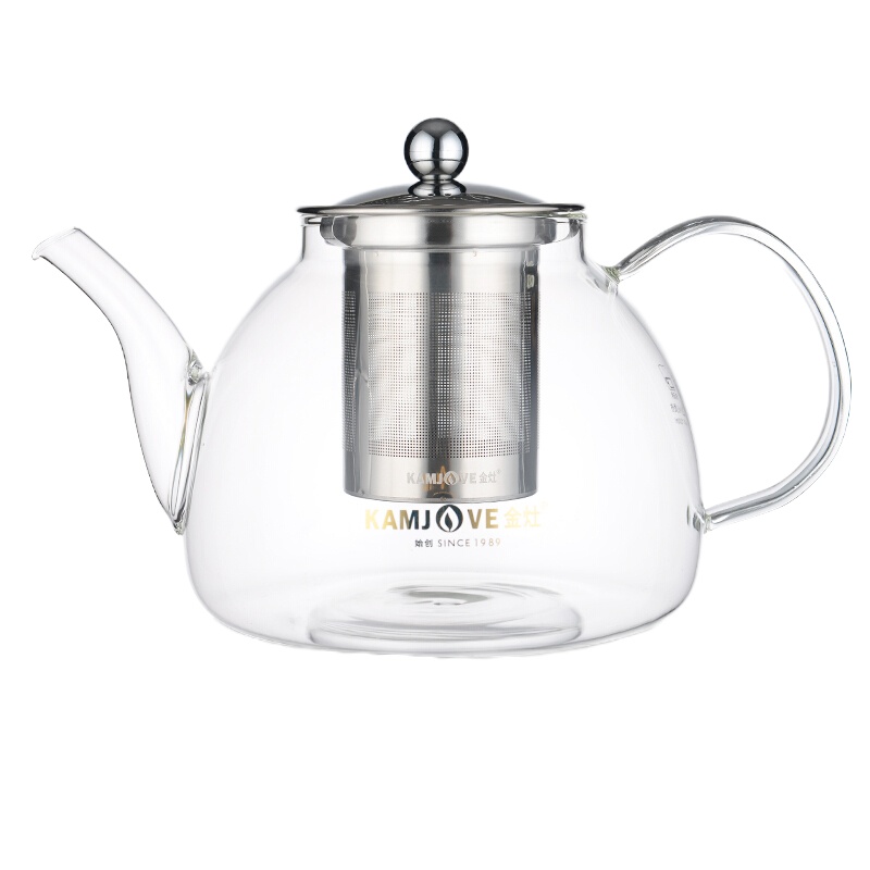 1.2L玻璃茶壶 大容量茶道杯 泡茶壶 飘逸杯玻璃壶 过滤茶具 花茶杯 A-10/1.2L