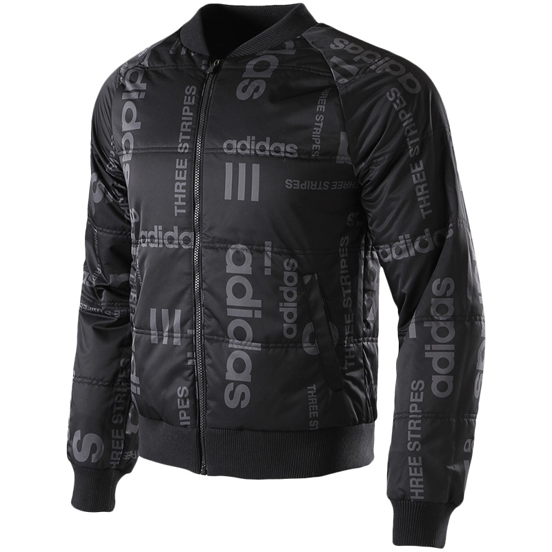 adidas阿迪达斯NEO男子外套夹克飞行领休闲运动服CZ1710 黑色 L