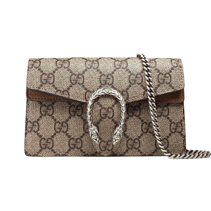 [海外直邮]GUCCI 古驰女包棕色Dionysus系列迷你链条单肩斜挎包476432 KHNRN 8642