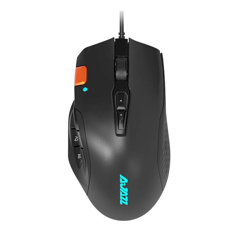 黑爵(AJAZZ)AJ337 有线鼠标 游戏鼠标 电竞 黑色 4000DPI LOL 吃鸡神器