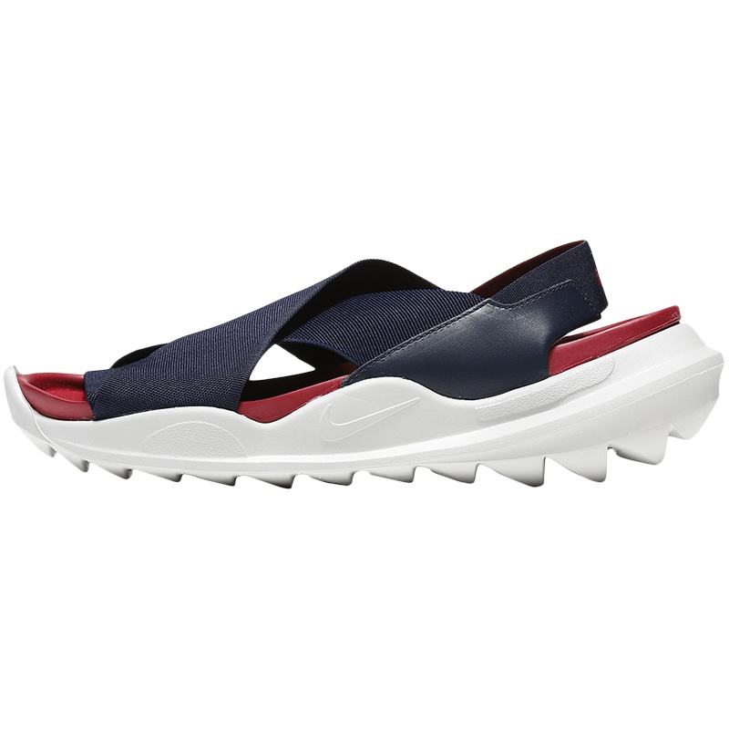 NIKE耐克女鞋凉鞋透气舒适潮流运动休闲松紧带凉鞋AO2722 AO2722-400蓝黑蓝+浅骨灰+队红