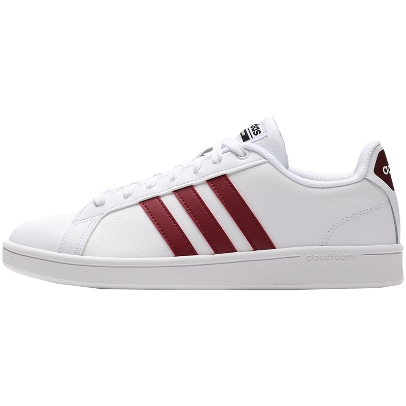 【自营】adidas阿迪达斯NEO男鞋女鞋小白鞋休闲板鞋运动鞋AW3914 DA9636亮白+基督红