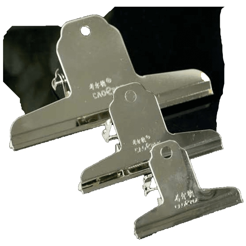 考尔德山形纸夹不锈钢夹铁夹票据夹票夹钢夹画板画纸夹