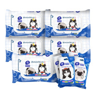 维达(Vinda)吾皇湿厕纸湿厕巾杀菌湿纸巾40片5包便携卫生湿巾10片4包dx