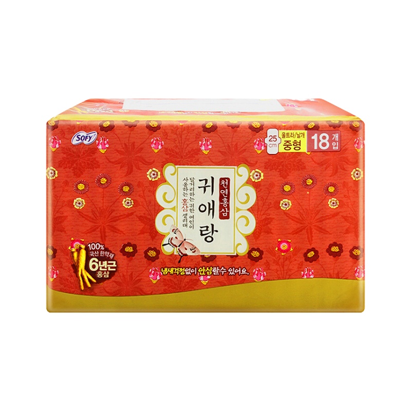 闺艾朗 红参 25cm*18片SOFY护翼日用卫生巾