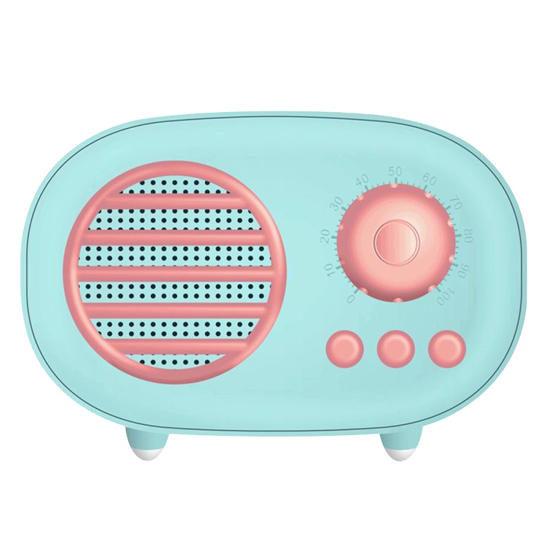 铁达信DX-100蓝色复古小音箱5.0蓝牙便携式可爱小巧迷你版智能蓝牙音箱好看创意个性可插TF卡