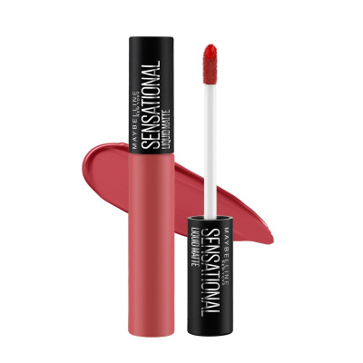 美宝莲(Maybelline)sensational绝色持久丝绒哑光轻雾唇釉08 7ml/雾面显白唇彩唇膏口红平价学生