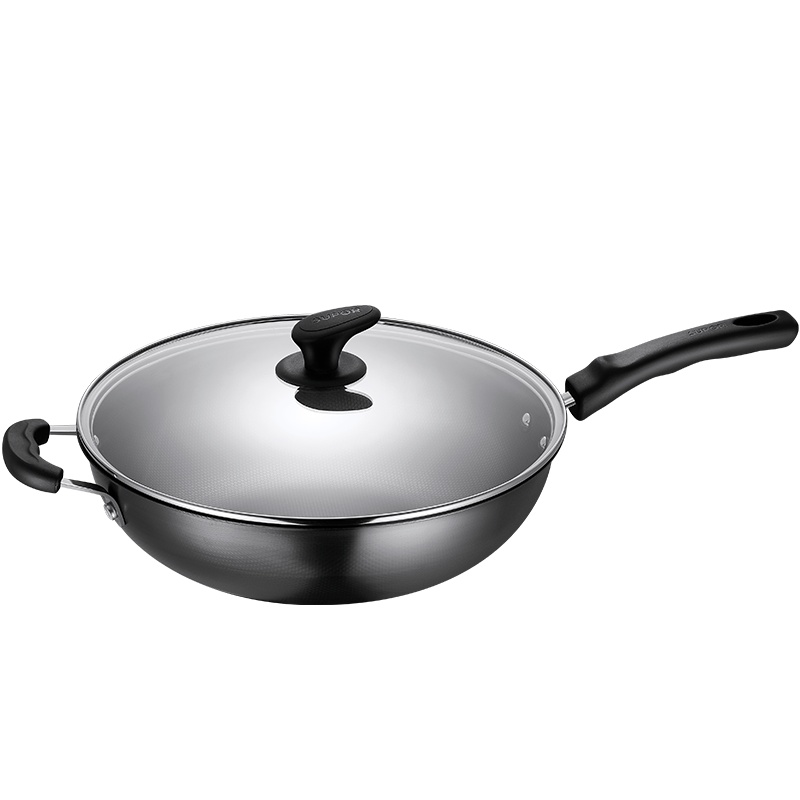 苏泊尔（SUPOR）铁锅炒菜锅无涂层炒锅家用熟铁煤气燃气灶适用传统老式铁锅 EC32TF01