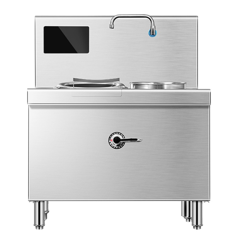 乐创 (lecon)商用小炒灶 电磁炉15KW大功率 酒店学校食堂单头单尾小炒炉(201材质)RM-XC15C-01