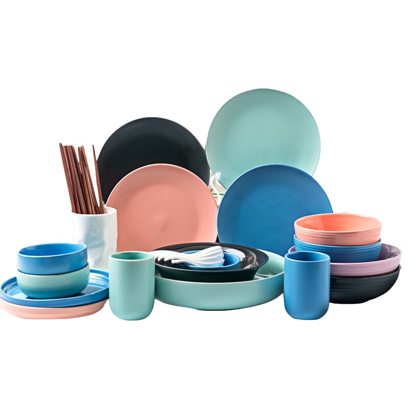 亿嘉IJARL 北欧简约家用陶瓷碗盘筷套装 极光36件套