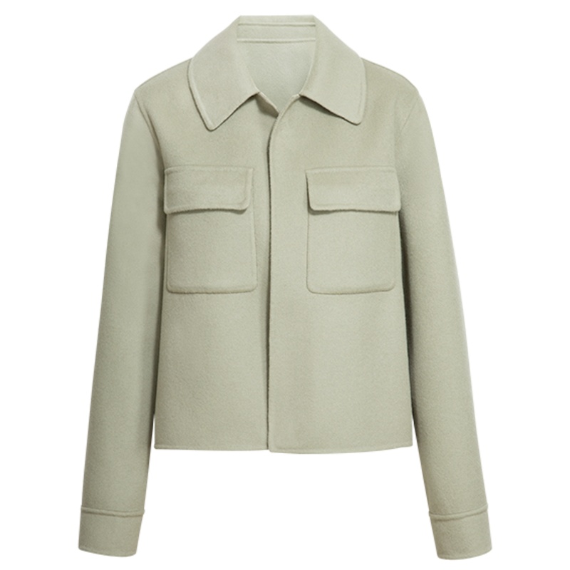 ERDOS 20春夏纯色简约精致短款夹克版女双面呢外套保暖百搭