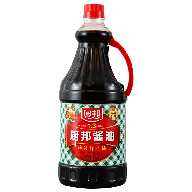 厨邦 酱油1.63L 特级生抽 黄豆酿造 美味鲜酱油调味品家用厨房调料