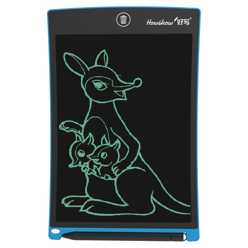 好写(howshow) 8.5寸光能小黑板无尘 儿童涂鸦绘画板 液晶手写板 商务草稿板 手绘板电子画板 H8S 蓝色