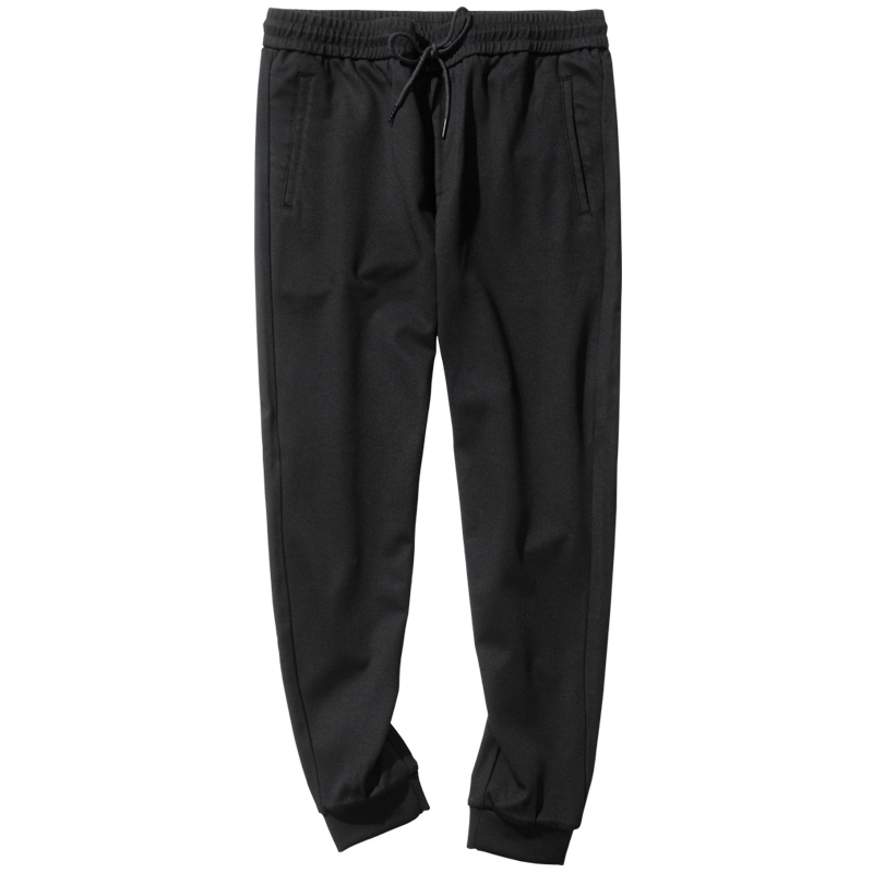 千纸鹤男装裤子秋冬季新款韩版潮流刺绣运动休闲九分裤90333