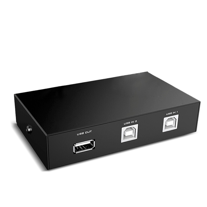 千天(QANTOP)USB打印机共享器 2口手动自动切换器多台电脑共用打印机2.0 转换QT-QH002