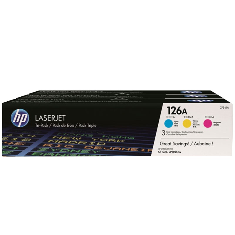 惠普(HP)CF341A 三色硒鼓套装含CE311A/CE312A/CE313A,适用于LaserJet CP1025