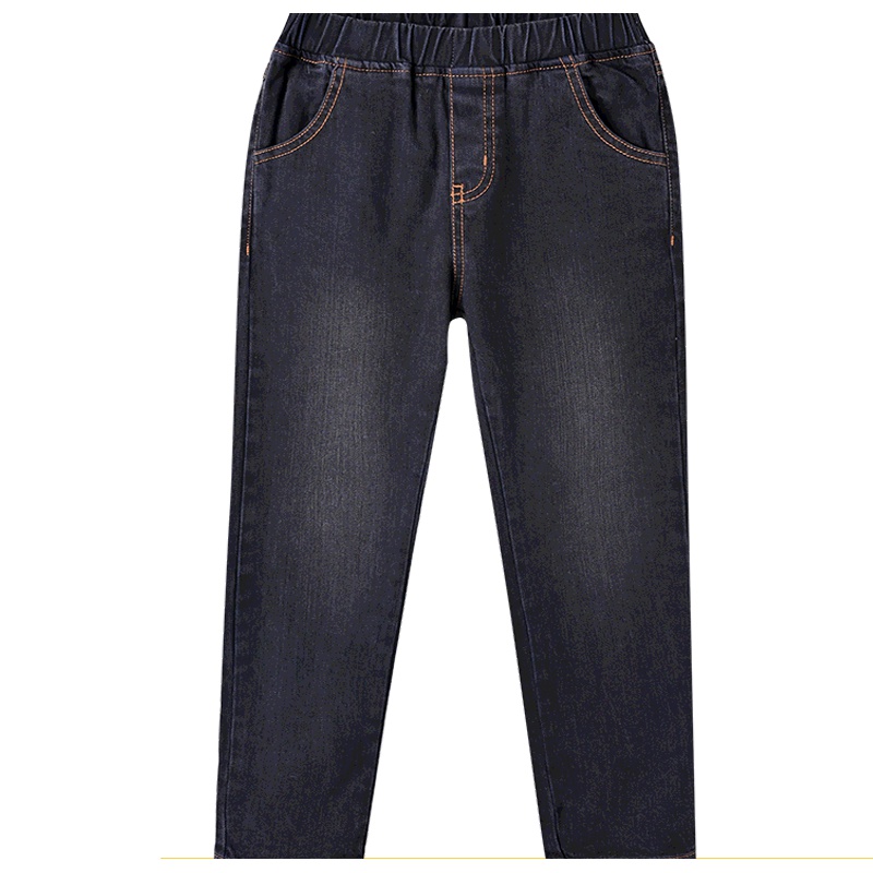 铅笔俱乐部童装2019秋装新款女孩牛仔裤中大童长裤儿童松紧腰裤子