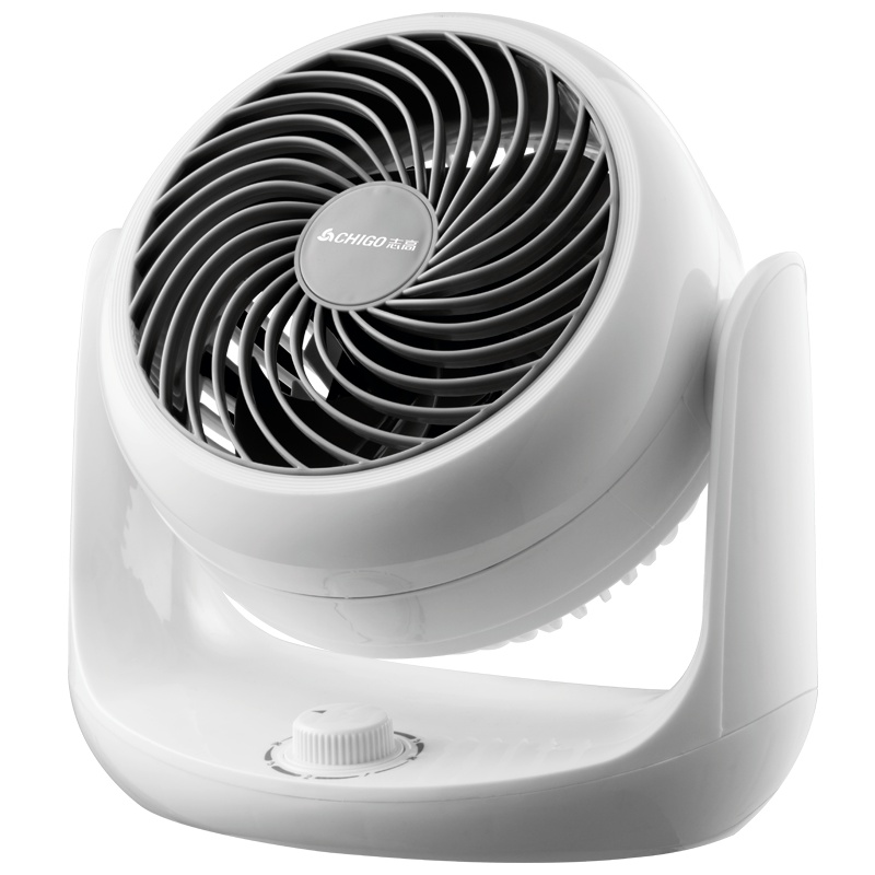 志高(CHIGO)空气循环扇RC-1869A-1 3档摇头 机械版旋钮操控 俯仰可调 家用静音电风扇台扇7.2吋