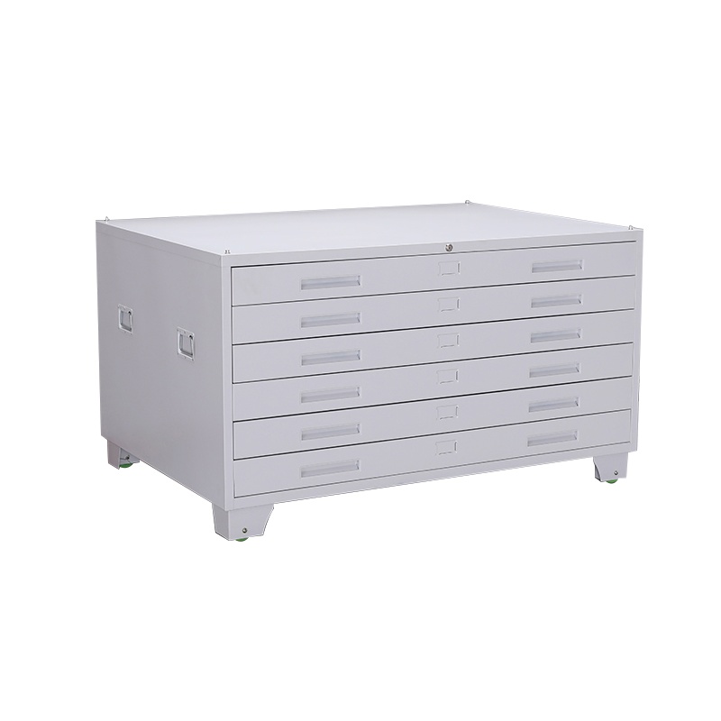 星岛钢制底图柜带锁工程设计图纸柜图纸抽屉文件柜收纳柜印刷菲林片柜子地图存画柜白色带轮下节