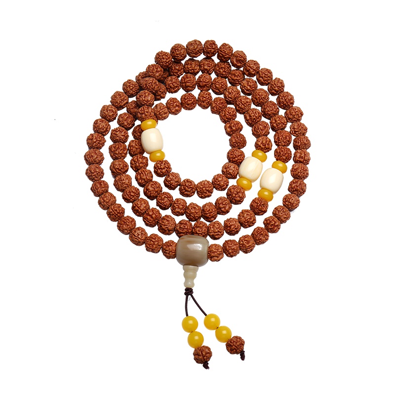 月印百川 108颗小金刚菩提手链 麒麟纹菩提子男女款情侣手串