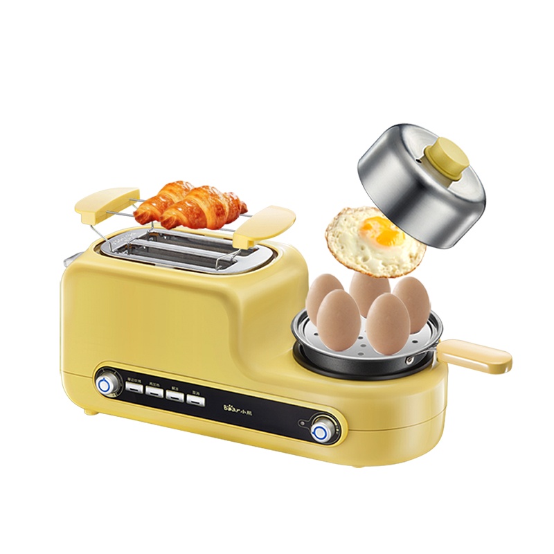 小熊(Bear)多士炉DSL-A02Z1 家用小型多功能二合一早餐机烤面包烤吐司煎蛋懒人早餐苏宁官方自营