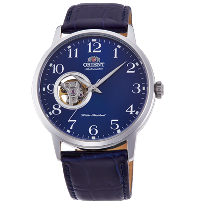 东方双狮(ORIENT)手表 41mm镂空机械腕表双狮全自动机械男表 RA-AG0011L00D 蓝盘