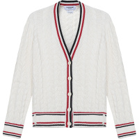 汤姆·布朗 THOM BROWNE 女士棉质长袖V领针织开衫FKC378A Y3017