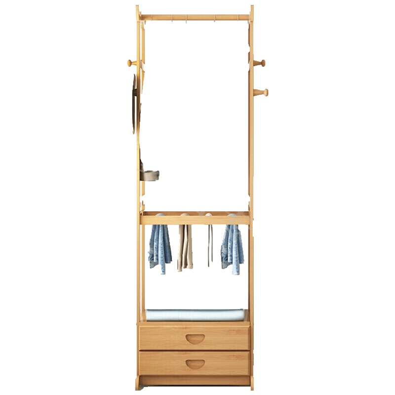 茶几电视柜组合套餐金木鱼实木衣帽架简约现代落地卧室置物架多功能家用挂衣架柜子安心抵