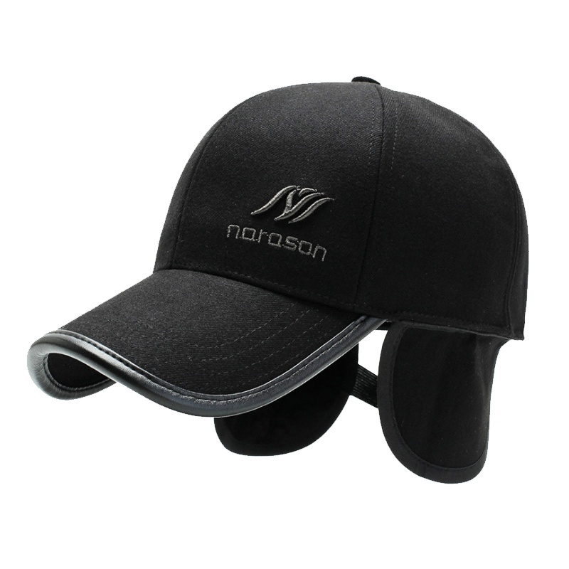 慕熙威尔中老年人帽子男秋冬加厚保暖毛呢老人棉帽爸爸爷爷加厚鸭舌帽护耳保暖帽子