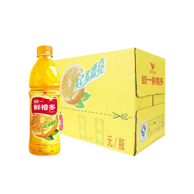 统一(GS)鲜橙多 450ml*15 不含果肉 箱装