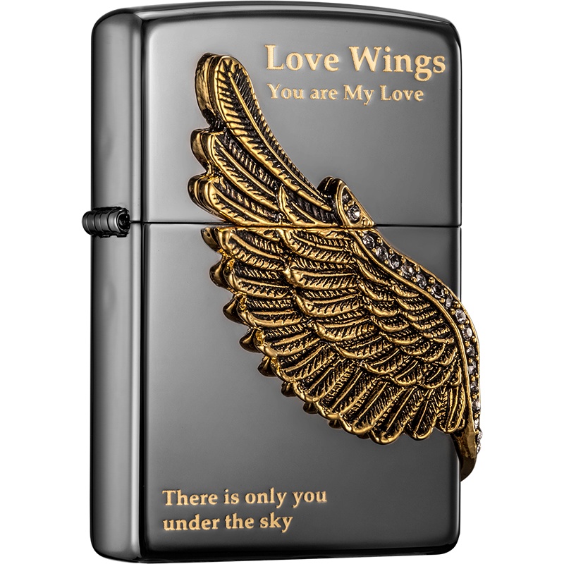ZIPPO芝宝打火机原装ZIPPO之宝煤油打火机 男友生日礼物 爱情之翼ZBT-1-16a