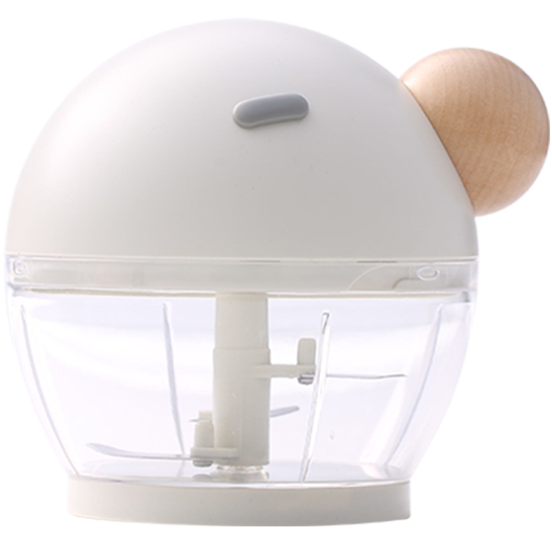 红厨 圆鼻子手动研磨碗料理机家用蒜泥搅蒜末捣压拉蒜器蒜蓉大蒜头搅碎机神器 灰白色