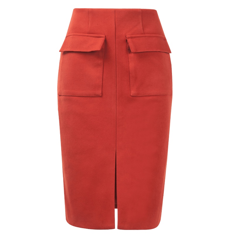 晚白2020秋冬新品简约通勤百搭高腰职业包臀裙半裙纯色半身裙女