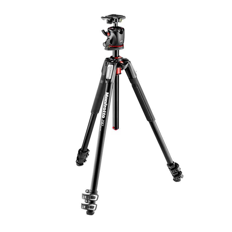 曼富图(MANFROTTO) MK190XPRO3-BHQ2 铝合金板扣式 相机三脚架云台套装 黑色