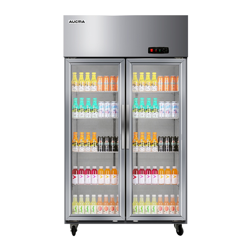 澳柯玛(AUCMA) 展示柜VC-660D 632升商用双门冷藏展示柜两门大型保鲜冰柜立式大容量冰箱冷柜饮料啤酒柜